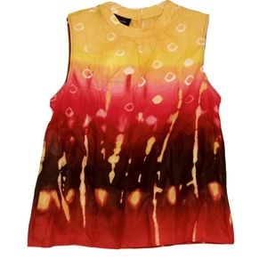 Jones New York Sleeveless Multicolor Cotton Top